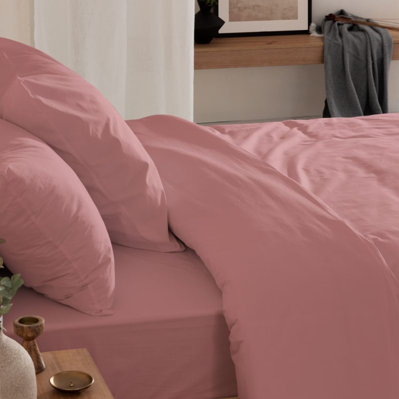 Funda de almohada rosa