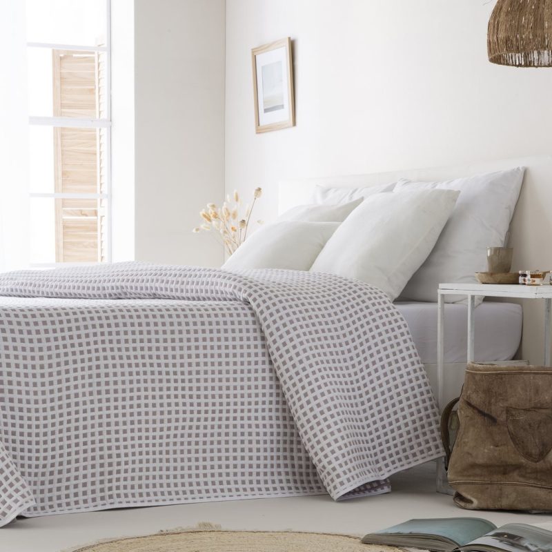 Colcha Jacquard Emily Malva
