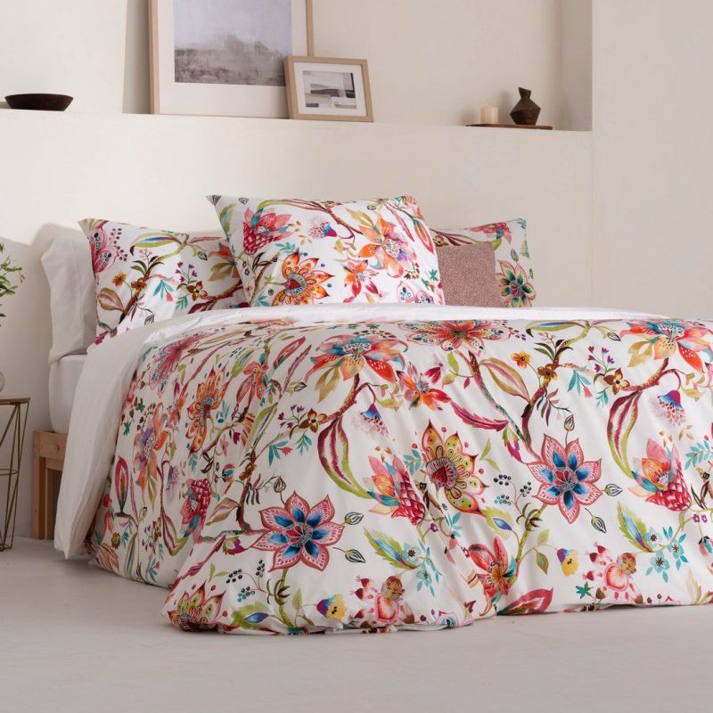Funda nórdica con flores Ayora