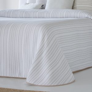 Colcha jacquard Bruma Beige de primavera y verano